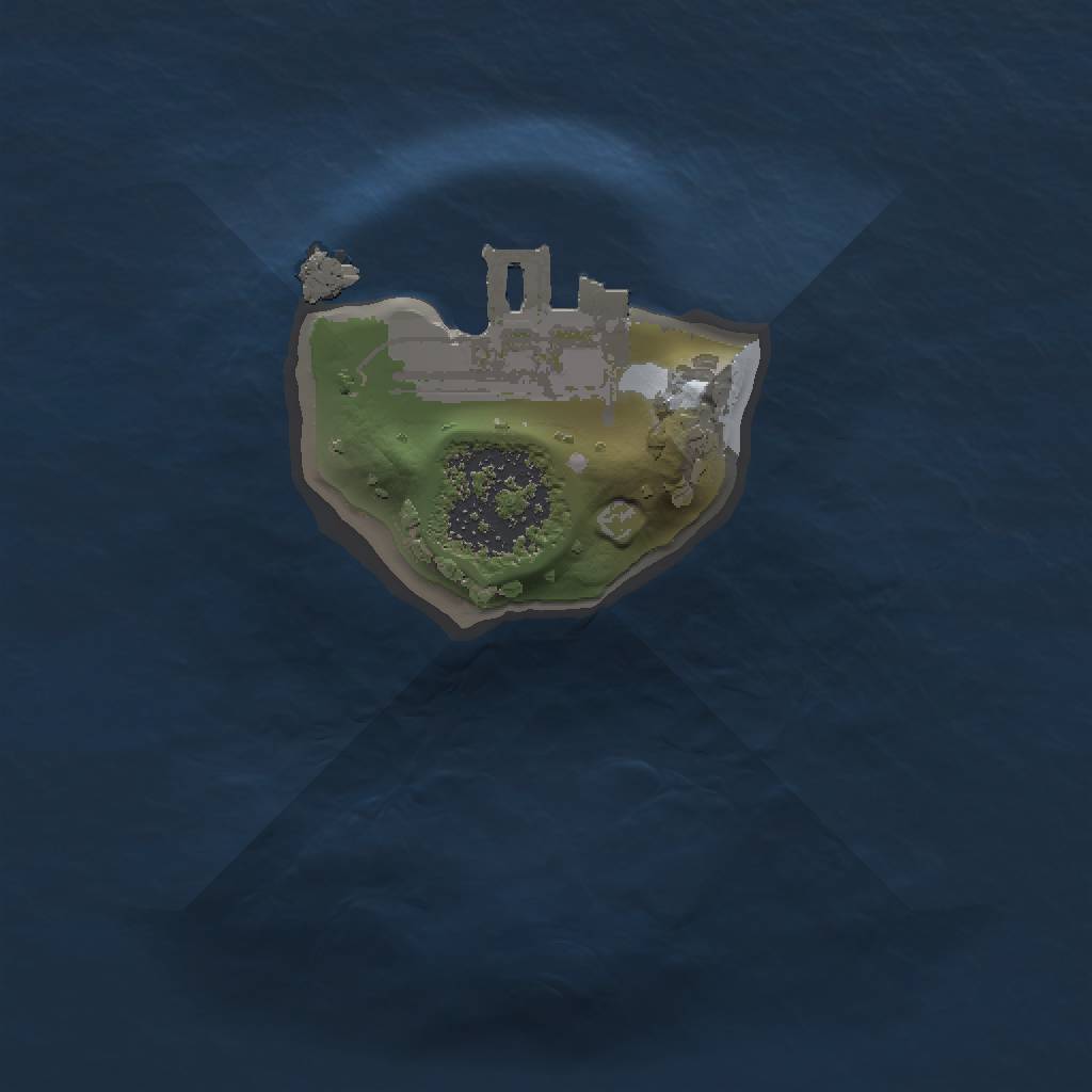 Rust Map: Procedural Map, Size: 1000, Seed: 2471458, 4 Monuments