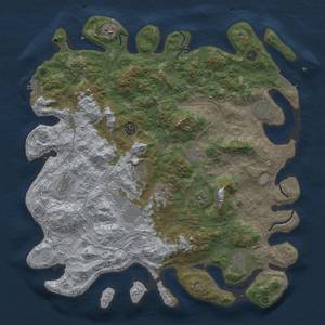 Thumbnail Rust Map: Procedural Map, Size: 4500, Seed: 1283688549, 17 Monuments