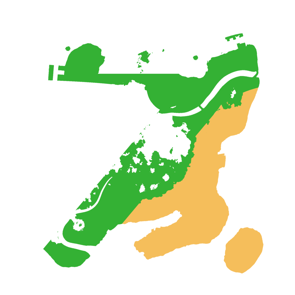 Biome Rust Map: Procedural Map, Size: 2500, Seed: 8239061