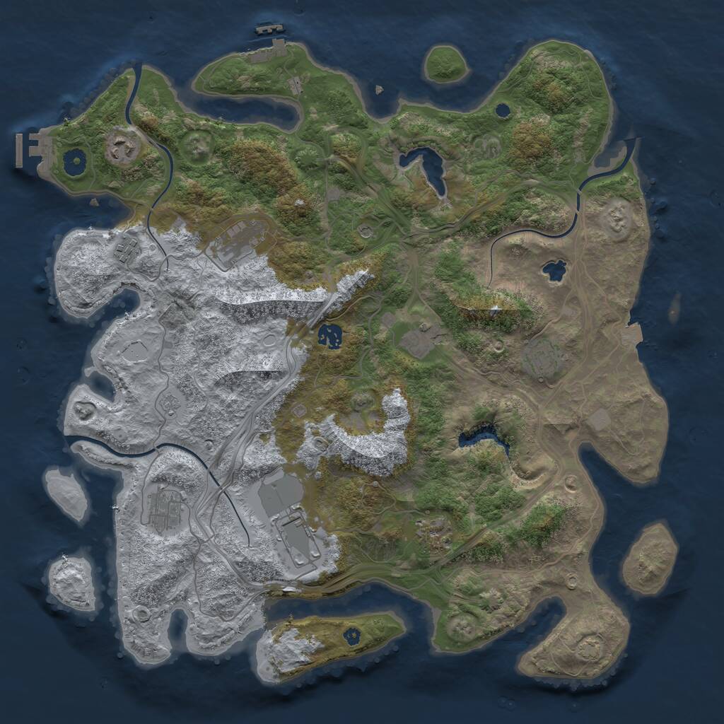 Rust Map: Procedural Map, Size: 4250, Seed: 1896091234, 15 Monuments