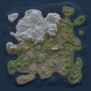 Thumbnail Rust Map: Procedural Map, Size: 3500, Seed: 1827282562, 16 Monuments