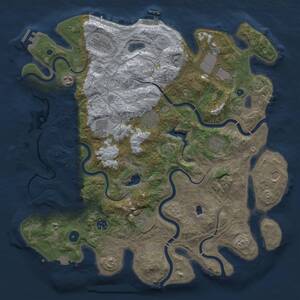 Thumbnail Rust Map: Procedural Map, Size: 4250, Seed: 1061376465, 16 Monuments