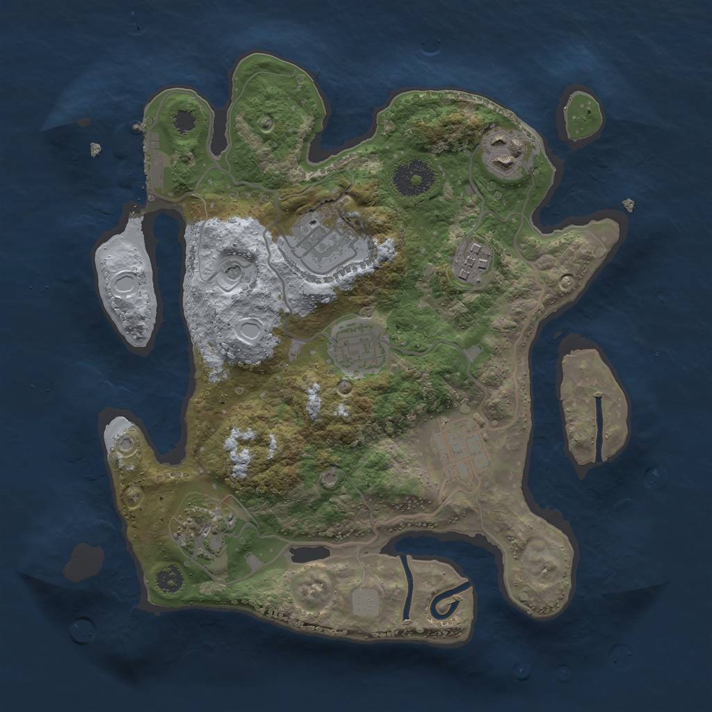 Rust Map: Procedural Map, Size: 2800, Seed: 522872240, 11 Monuments
