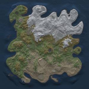 Thumbnail Rust Map: Procedural Map, Size: 4000, Seed: 1206431911, 17 Monuments