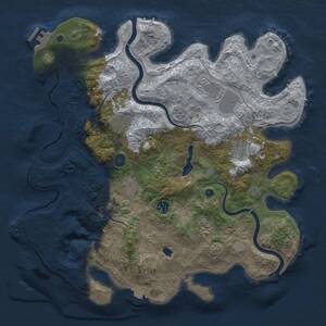 Thumbnail Rust Map: Procedural Map, Size: 4000, Seed: 1206431911, 13 Monuments