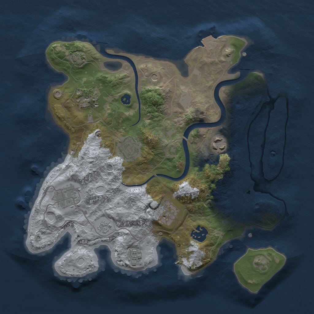 Rust Map: Procedural Map, Size: 3000, Seed: 5668479, 11 Monuments