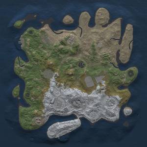 Thumbnail Rust Map: Procedural Map, Size: 3500, Seed: 1168860991, 15 Monuments