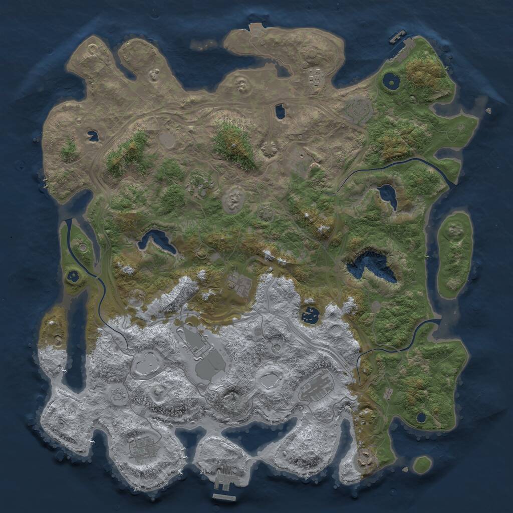 Rust Map: Procedural Map, Size: 4500, Seed: 178911, 16 Monuments