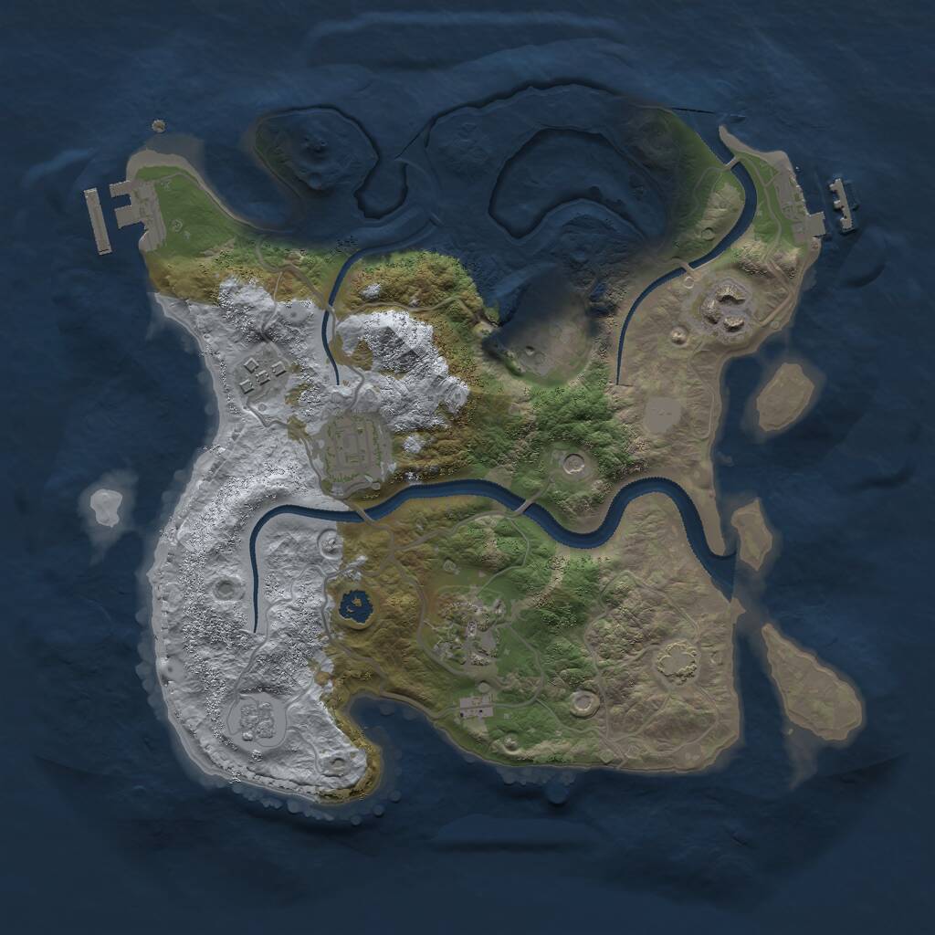 Rust Map: Procedural Map, Size: 2850, Seed: 27453, 11 Monuments