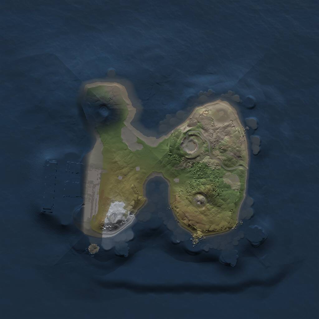 Rust Map: Procedural Map, Size: 1250, Seed: 278404591, 2 Monuments