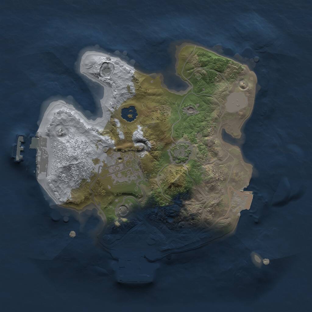 Rust Map: Procedural Map, Size: 1950, Seed: 447313544, 6 Monuments