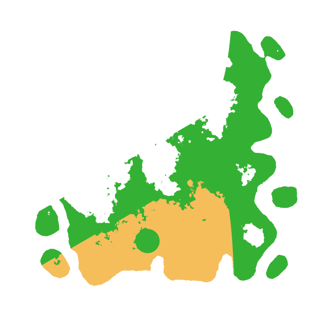 Biome Rust Map: Barren, Size: 3500, Seed: 454210911