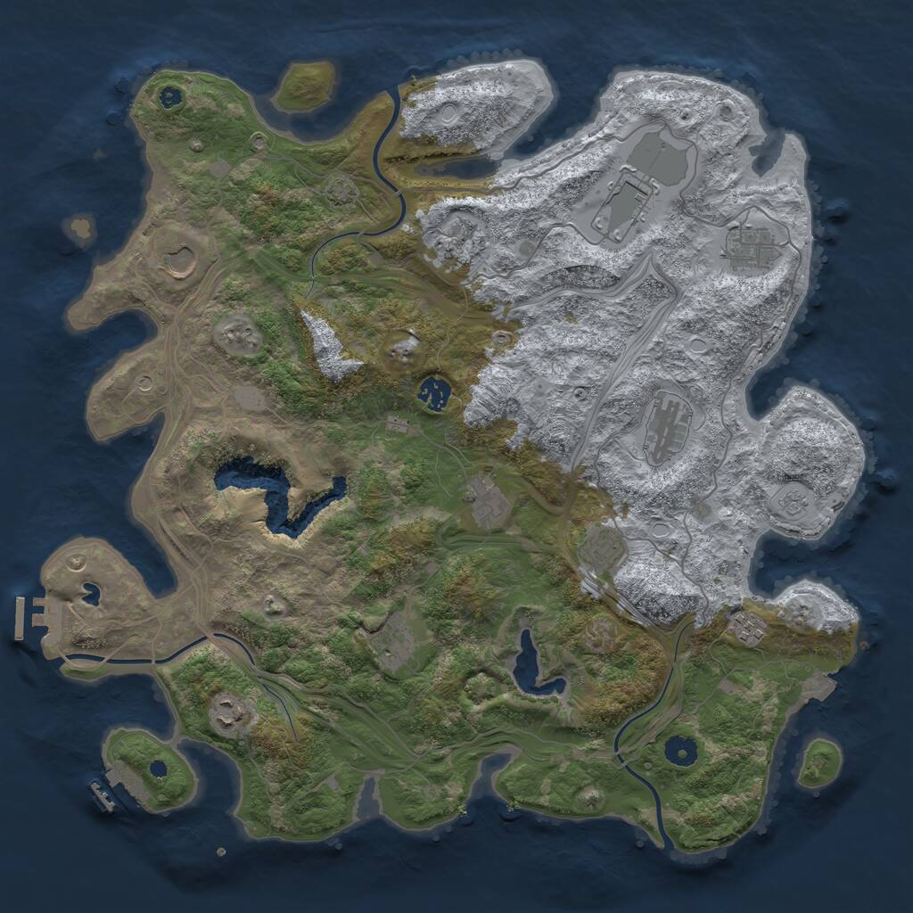 Rust Map: Procedural Map, Size: 4250, Seed: 251112365, 17 Monuments