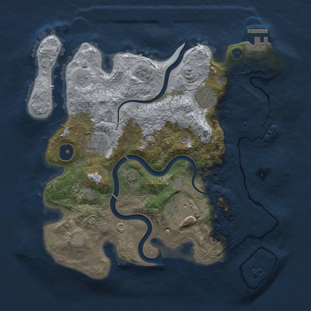 Rust Map: Procedural Map, Size: 3100, Seed: 819358997, 10 Monuments