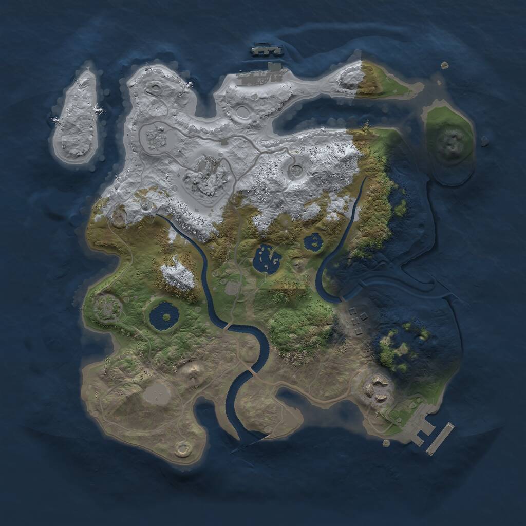 Rust Map: Procedural Map, Size: 2800, Seed: 819358997, 10 Monuments