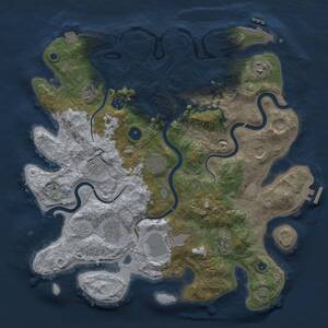 Thumbnail Rust Map: Procedural Map, Size: 3800, Seed: 1814418670, 15 Monuments