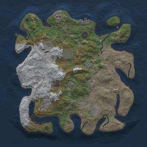 Thumbnail Rust Map: Procedural Map, Size: 3500, Seed: 6613542, 15 Monuments