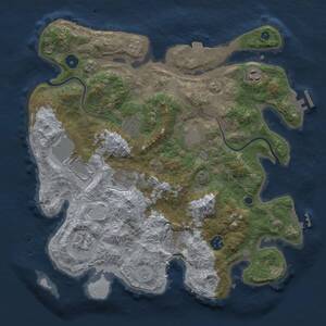 Thumbnail Rust Map: Procedural Map, Size: 3700, Seed: 30923315, 15 Monuments