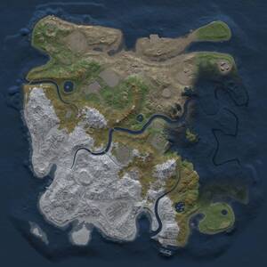 Thumbnail Rust Map: Procedural Map, Size: 3700, Seed: 30923315, 16 Monuments