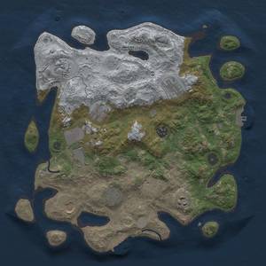 Thumbnail Rust Map: Procedural Map, Size: 3500, Seed: 521354139, 17 Monuments