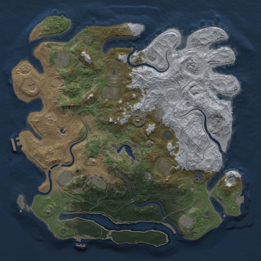 Rust Map: Procedural Map, Size: 4250, Seed: 130423, 19 Monuments