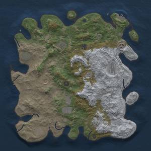 Thumbnail Rust Map: Procedural Map, Size: 4082, Seed: 987789, 17 Monuments