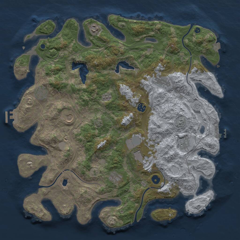 Rust Map: Procedural Map, Size: 4250, Seed: 678327576, 15 Monuments