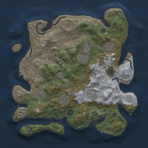 Thumbnail Rust Map: Procedural Map, Size: 3500, Seed: 974911173, 16 Monuments