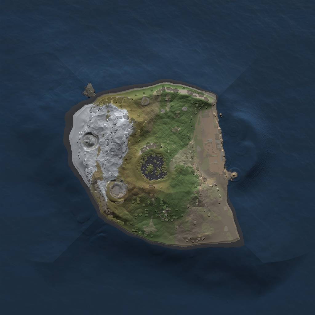 Rust Map: Procedural Map, Size: 1231, Seed: 1000, 4 Monuments