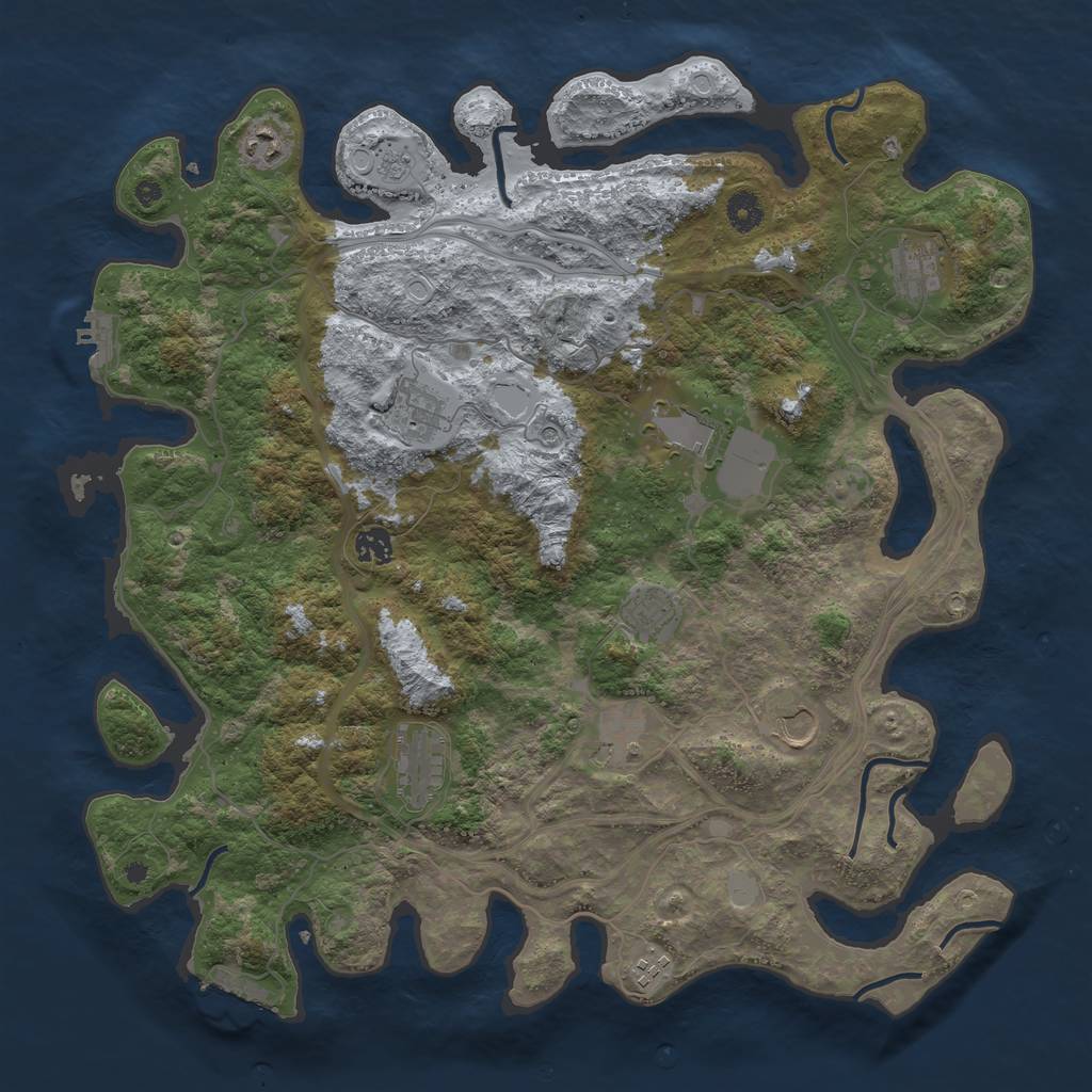 Rust Map: Procedural Map, Size: 4250, Seed: 35918859, 17 Monuments