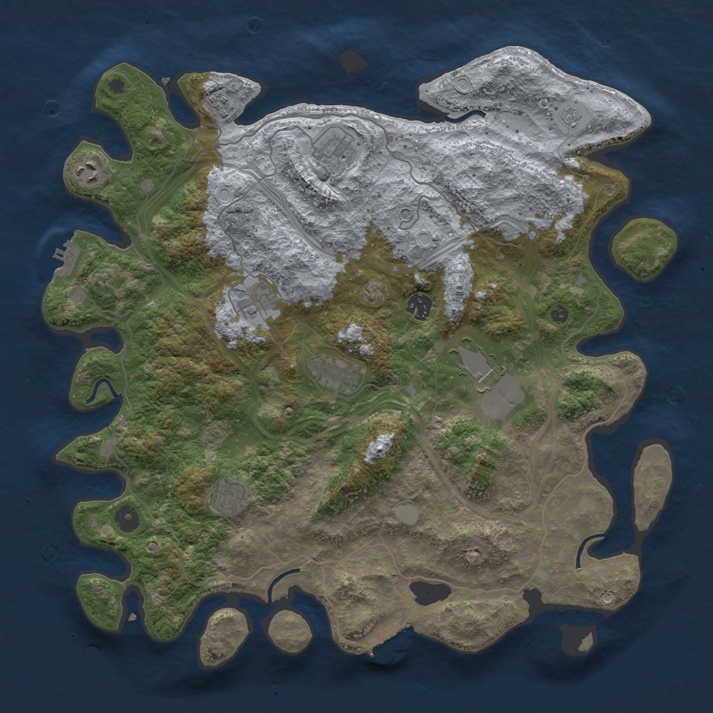 Rust Map: Procedural Map, Size: 4250, Seed: 769312913, 15 Monuments