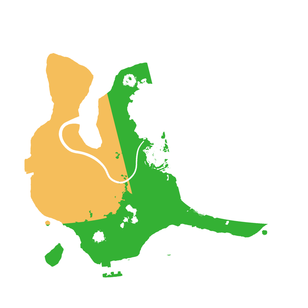 Biome Rust Map: Procedural Map, Size: 2400, Seed: 1421399428