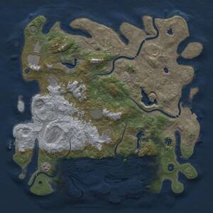 Thumbnail Rust Map: Procedural Map, Size: 4500, Seed: 1999215825, 16 Monuments