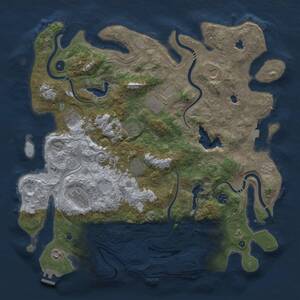Thumbnail Rust Map: Procedural Map, Size: 4500, Seed: 1999215825, 15 Monuments