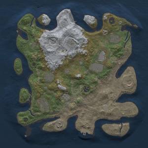 Thumbnail Rust Map: Procedural Map, Size: 3500, Seed: 2132, 16 Monuments