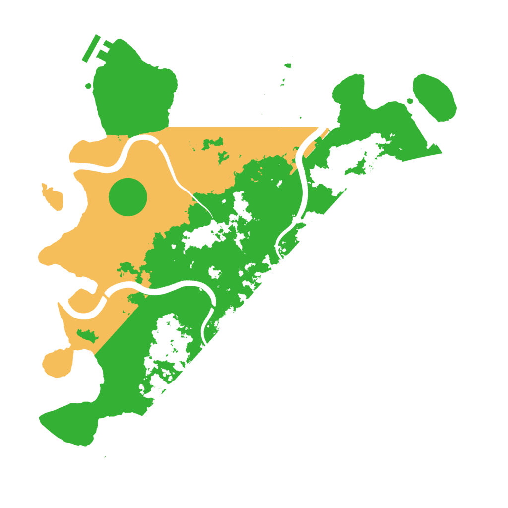 Biome Rust Map: Procedural Map, Size: 3500, Seed: 121794