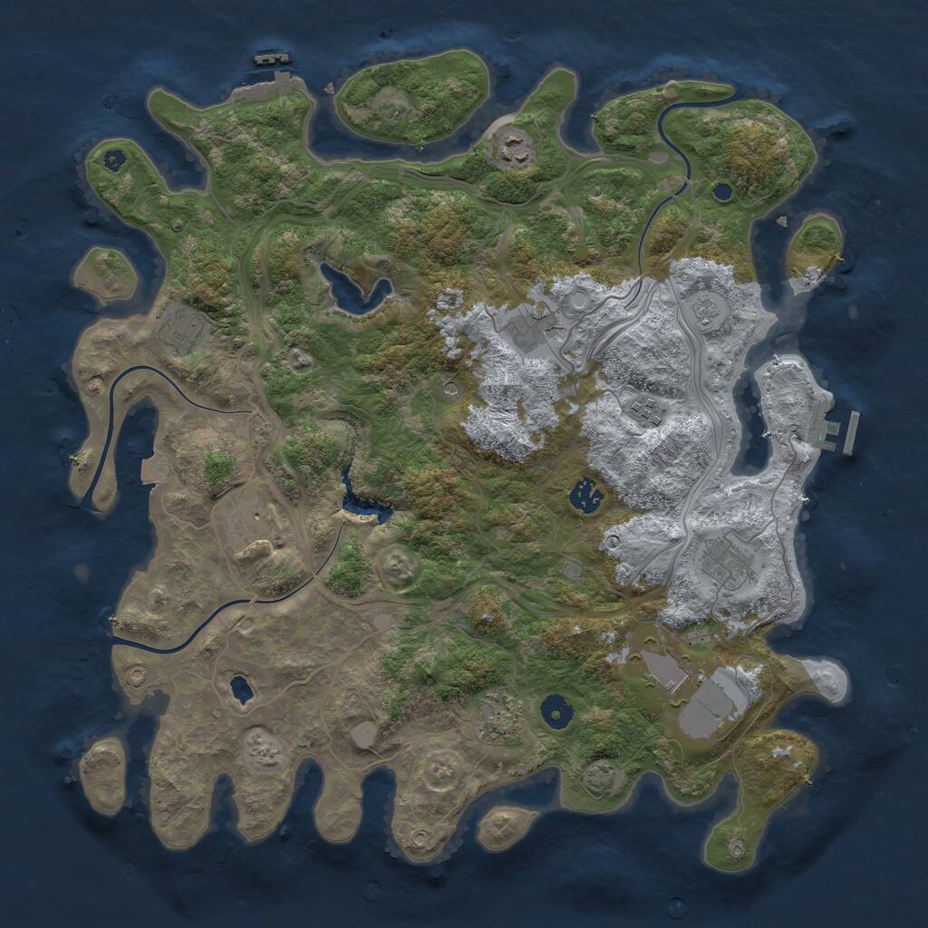 Rust Map: Procedural Map, Size: 4250, Seed: 252107, 15 Monuments