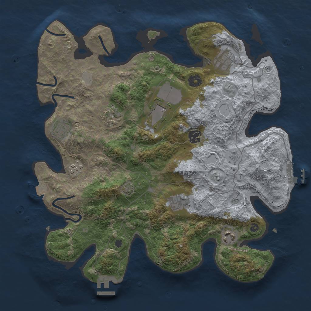 Rust Map: Procedural Map, Size: 3500, Seed: 1748712431, 16 Monuments