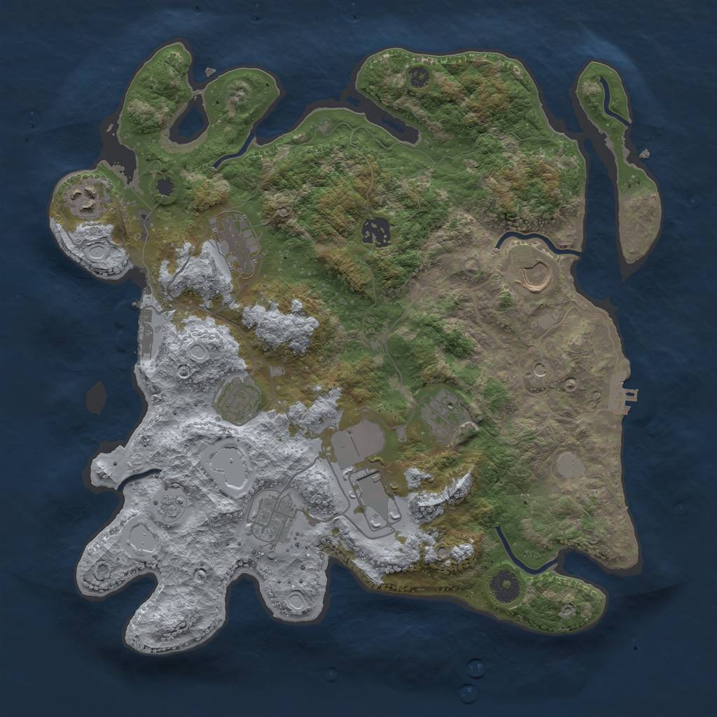 Rust Map: Procedural Map, Size: 3540, Seed: 638901, 15 Monuments