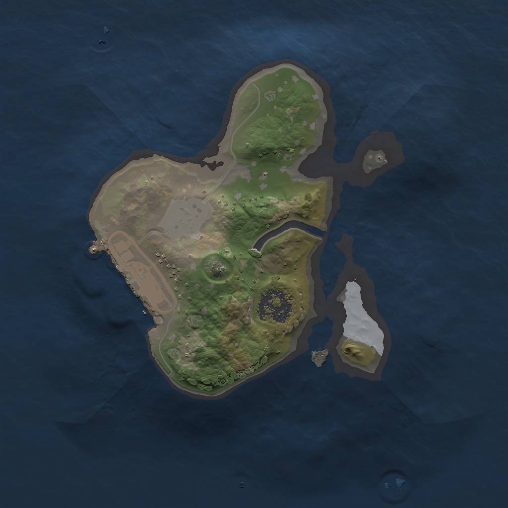 Rust Map: Procedural Map, Size: 1500, Seed: 12987, 4 Monuments