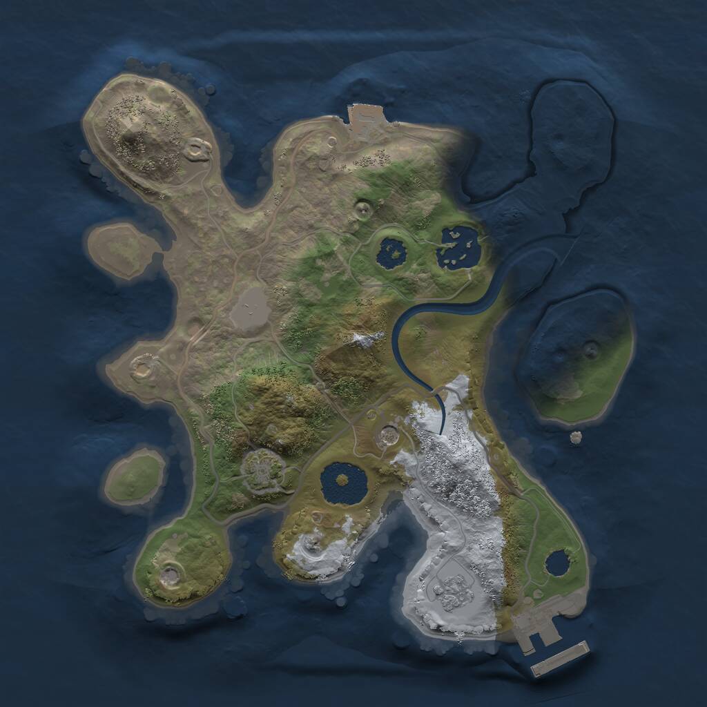 Rust Map: Procedural Map, Size: 2333, Seed: 666, 6 Monuments