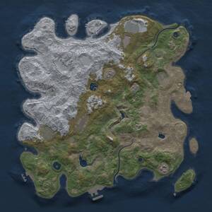 Thumbnail Rust Map: Procedural Map, Size: 4000, Seed: 278666370, 14 Monuments