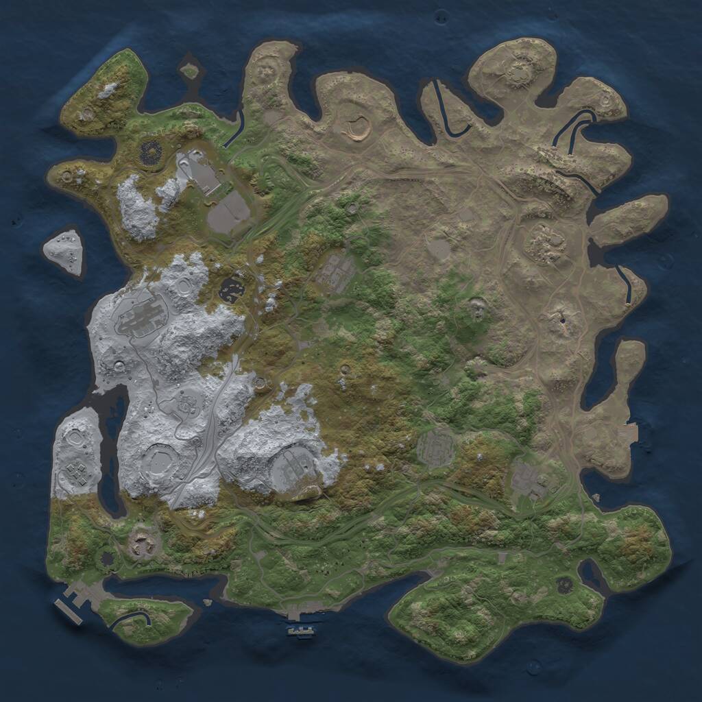 Rust Map: Procedural Map, Size: 4250, Seed: 212461678, 17 Monuments