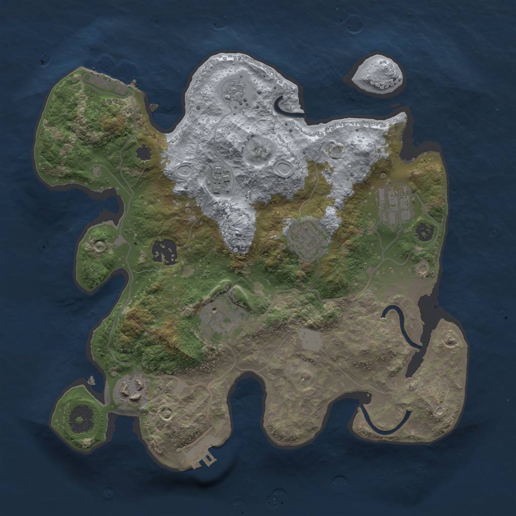 Rust Map: Procedural Map, Size: 2899, Seed: 1, 12 Monuments