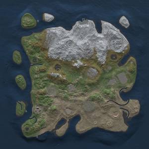 Thumbnail Rust Map: Procedural Map, Size: 3500, Seed: 1704055038, 17 Monuments