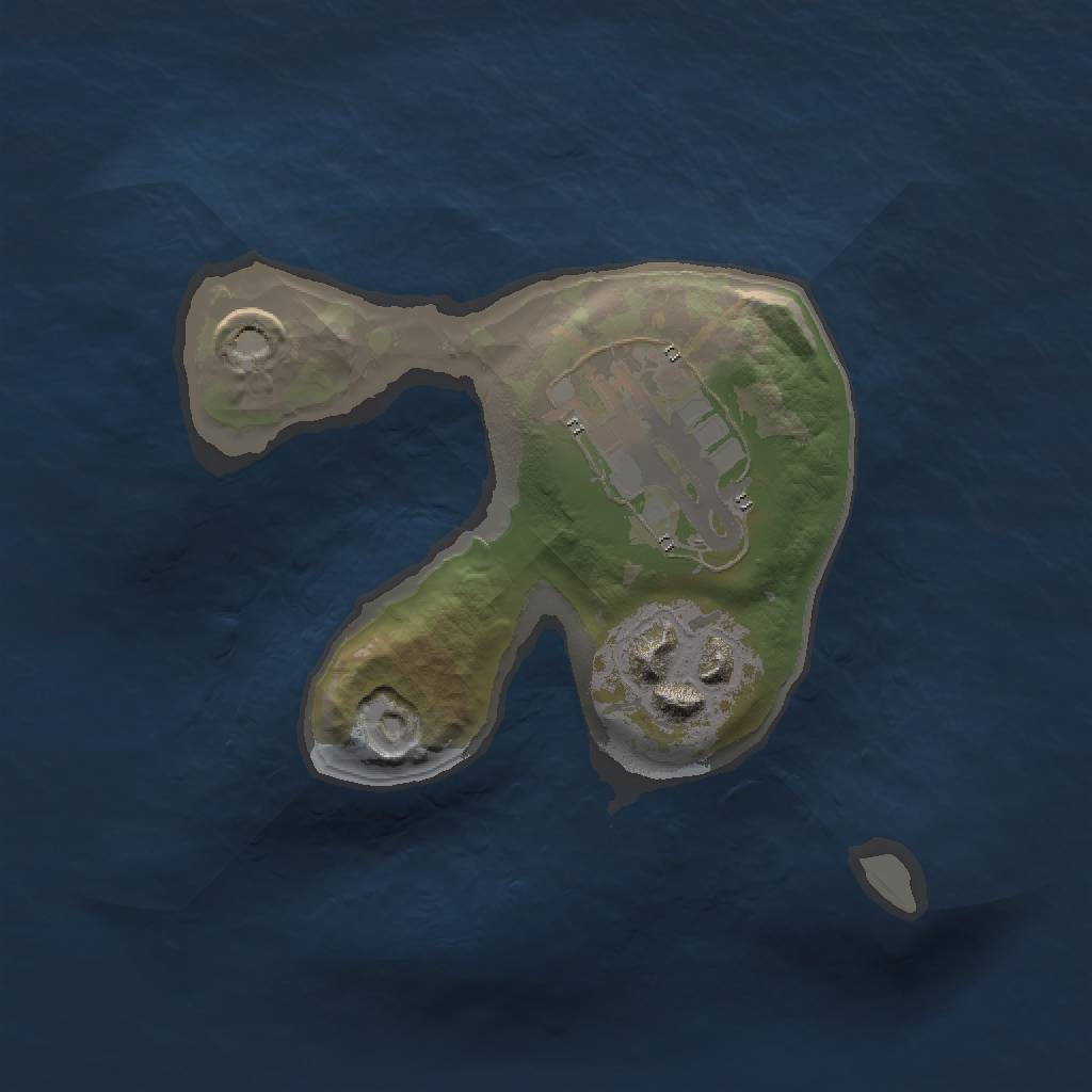 Rust Map: Barren, Size: 1500, Seed: 83196, 4 Monuments