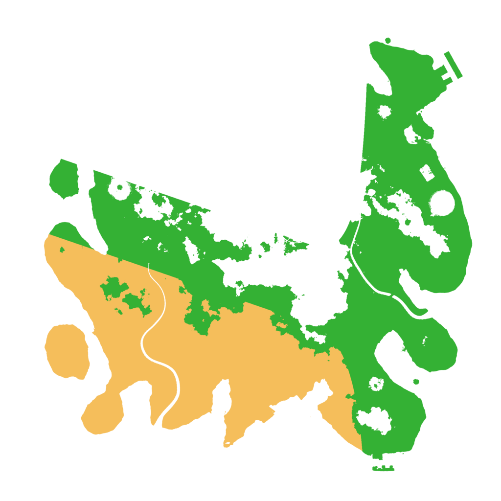 Biome Rust Map: Procedural Map, Size: 3500, Seed: 547303462
