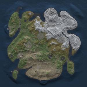 Thumbnail Rust Map: Procedural Map, Size: 3000, Seed: 1179382306, 12 Monuments