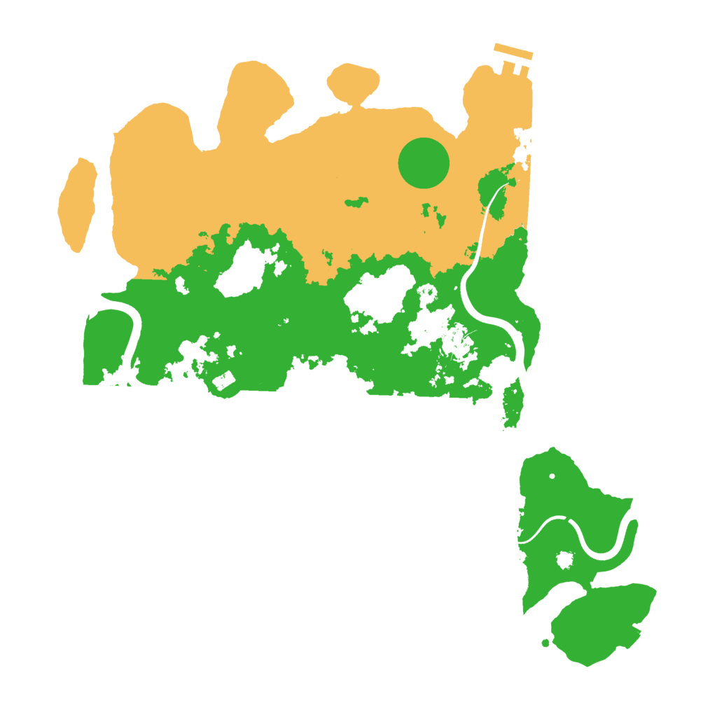 Biome Rust Map: Procedural Map, Size: 3700, Seed: 92490617