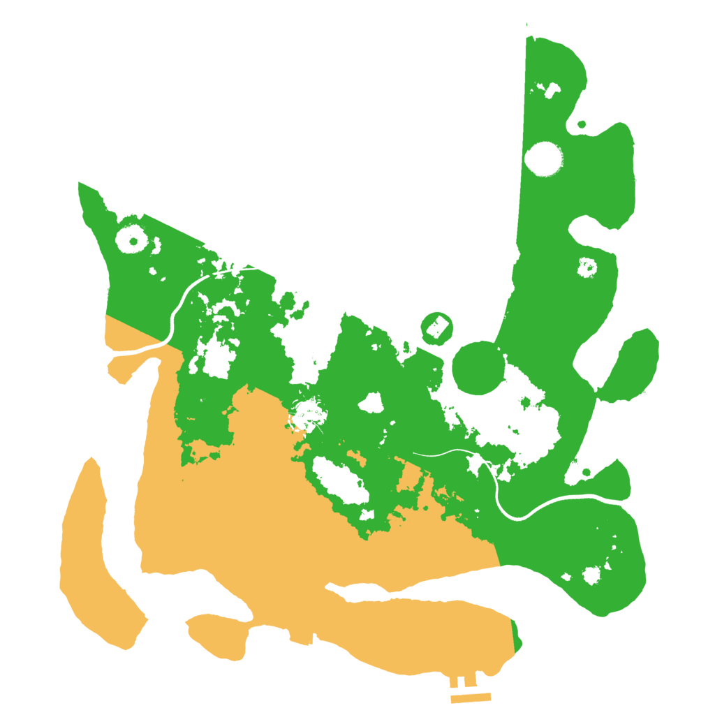 Biome Rust Map: Procedural Map, Size: 3600, Seed: 888999
